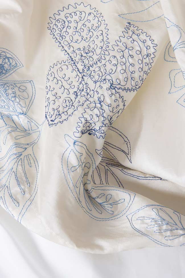 Floral-print silk taffeta maxi skirt Oana Manolescu image 4