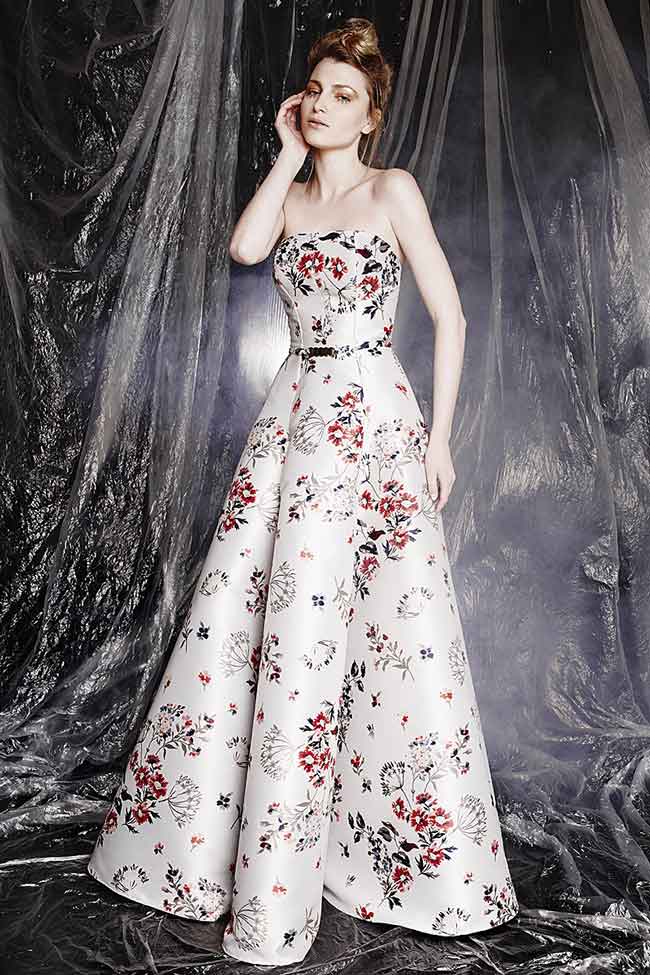 Rochie maxi din stofa cu imprimeu floral Elena Perseil imagine 3