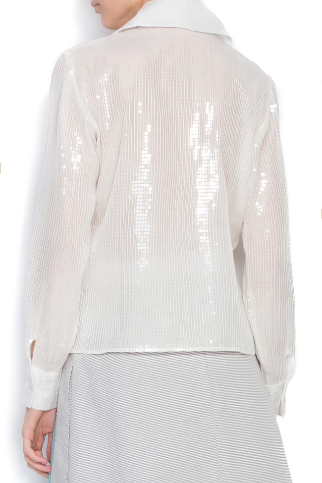 SUGAR LUMP paillette-embellished cotton shirt ATU Body Couture image 2