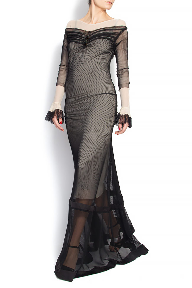 Maxi tulle dress with bell sleeves Elena Perseil image 0