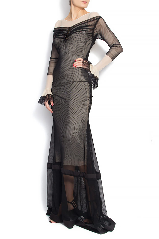 Maxi tulle dress with bell sleeves Elena Perseil image 1