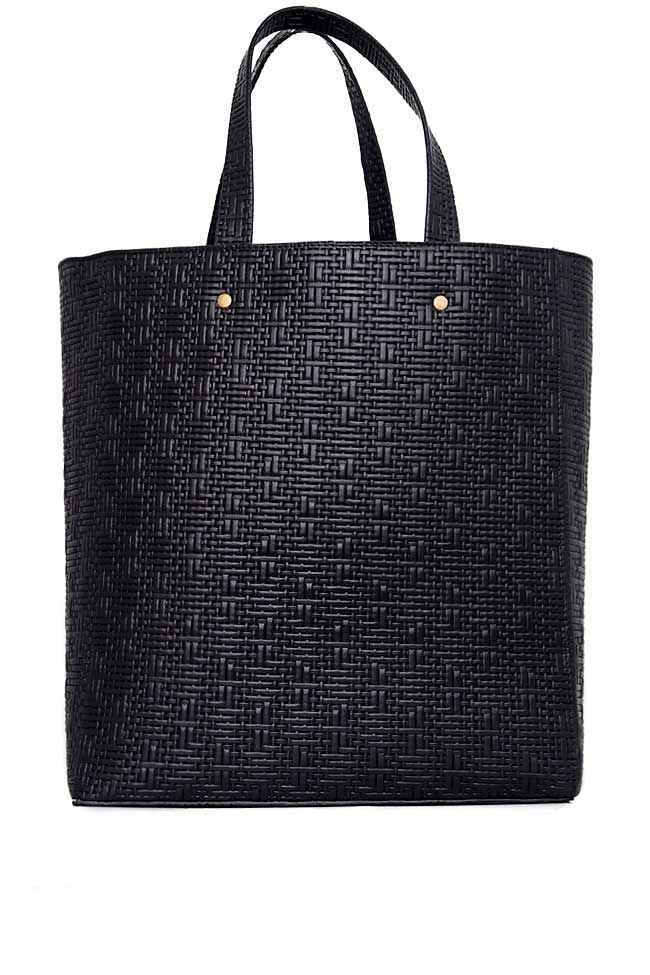 Textured-leather tote bag Lure image 0