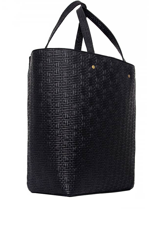 Textured-leather tote bag Lure image 1