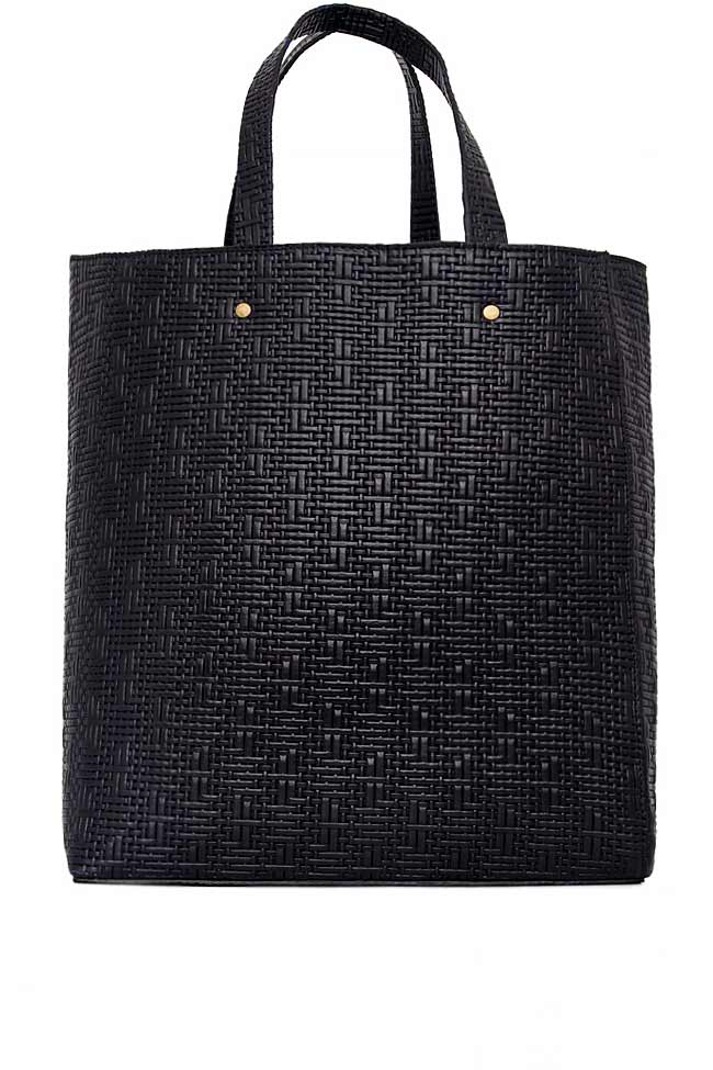 Textured-leather tote bag Lure image 2