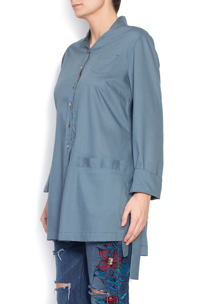 Cotton shirt with slits on the sides Lena Criveanu image 1