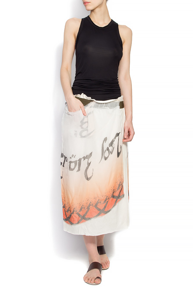 Nomad silk panel cotton skirt Studio Cabal image 0