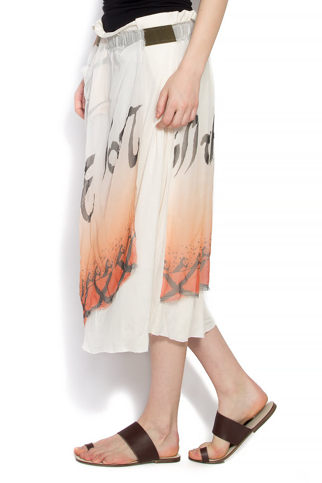 Nomad silk panel cotton skirt Studio Cabal image 2