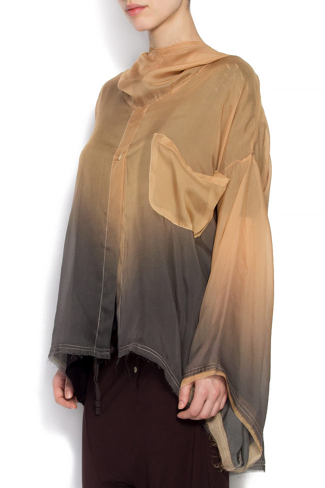 Nomad hooded silk-twill shirt Studio Cabal image 2