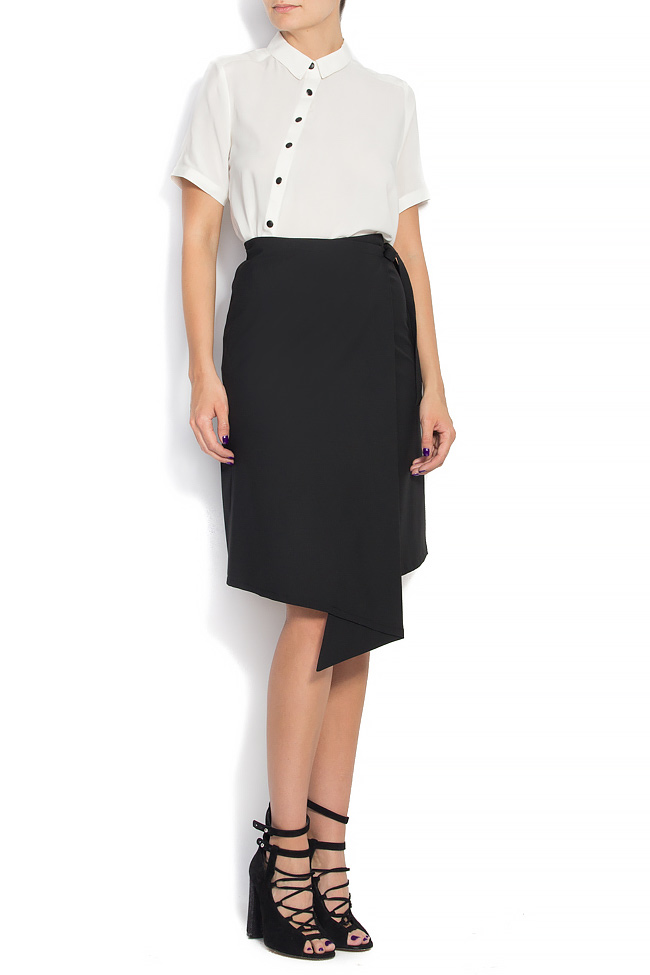 Cotton-blend wrapped skirt Undress image 0