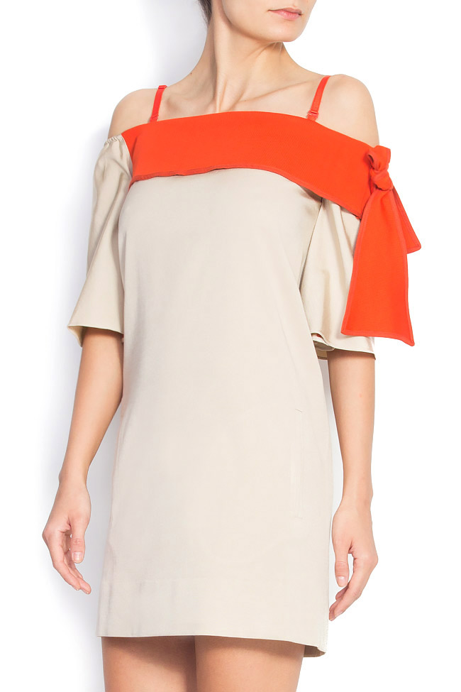 EXPLORER off-the-shoulder cotton-silk mini dress ATU Body Couture image 1