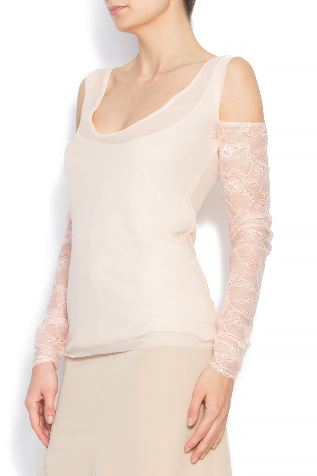 Crepe top with cut out sleeves Simona Semen image 1