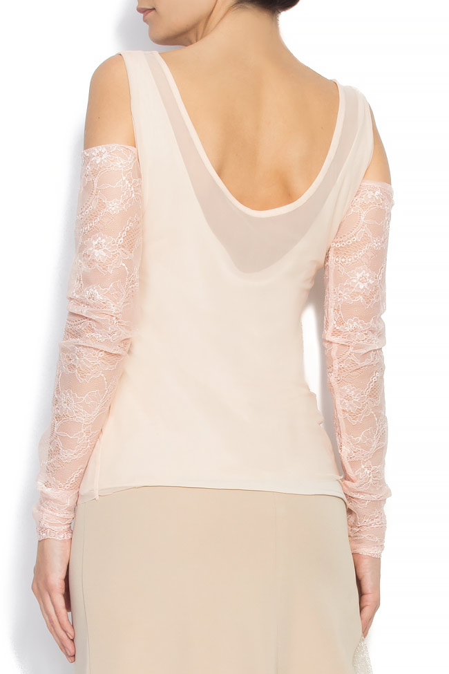Crepe top with cut out sleeves Simona Semen image 2
