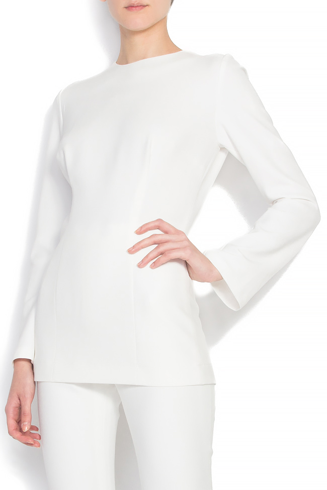 White blouse with back side zipper Cloche image 1