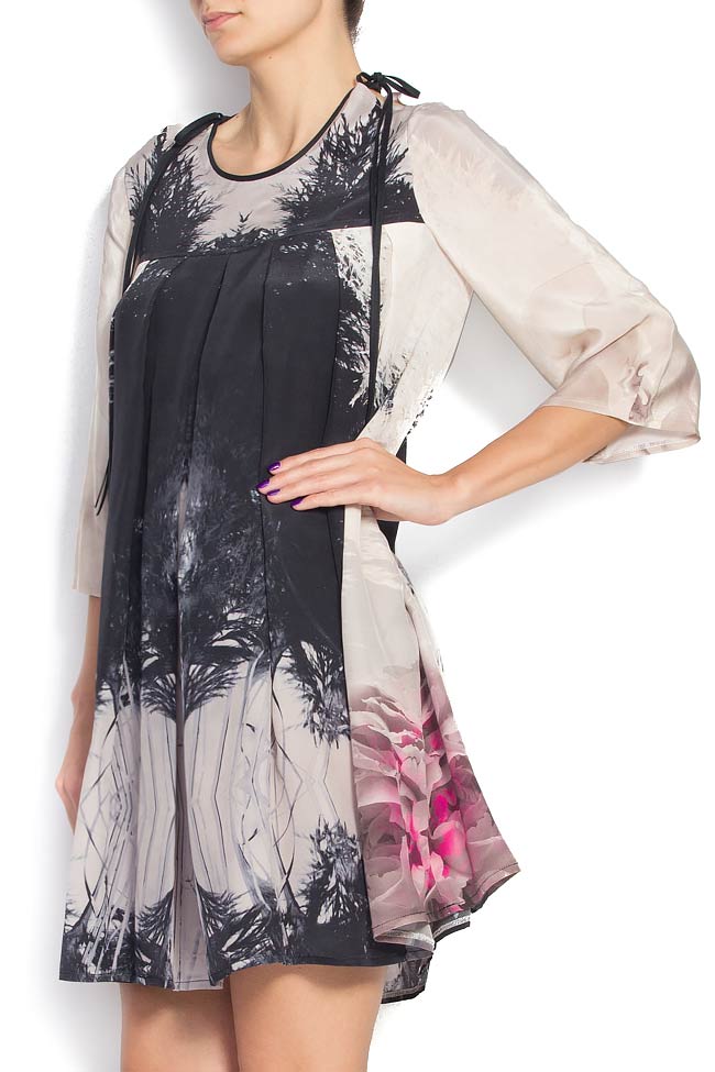 Digital-printed silk dress Cristina Staicu image 1