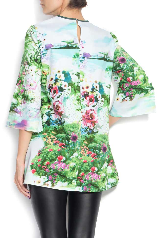 Floral-print cotton shirt Cristina Staicu image 2