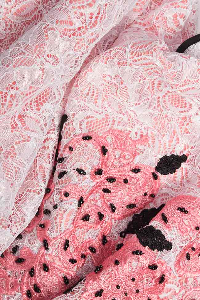 Hand-sewn lace applications dress Cristina Staicu image 3