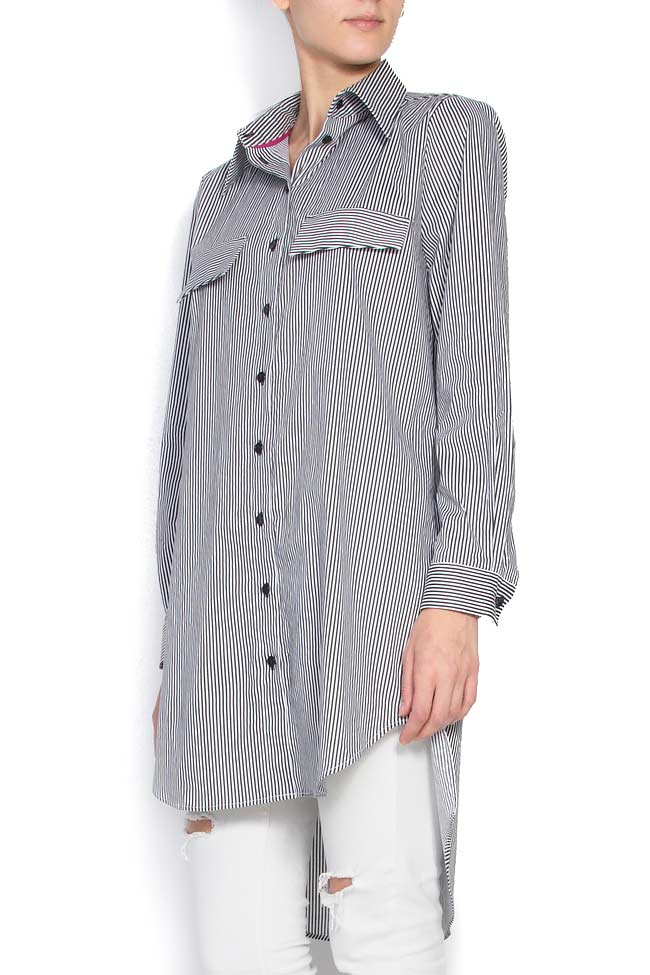Striped cotton-poplin shirt dress Lure image 1