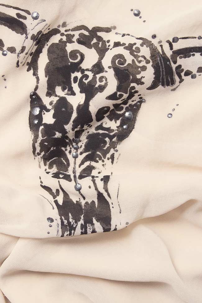 Hand painted veil dress B.A.D. Style by Adriana Barar image 3