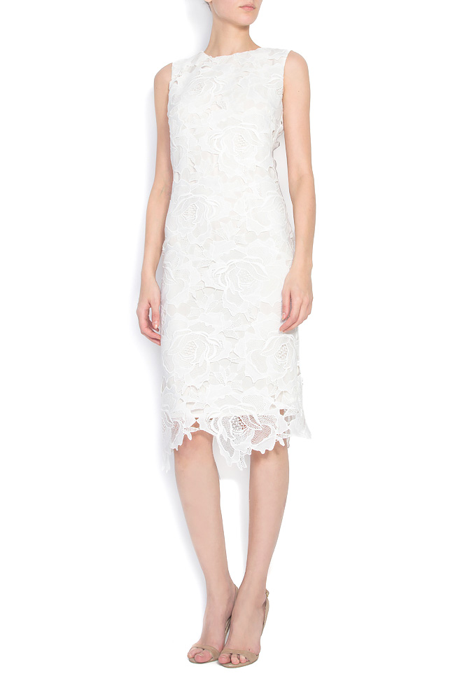 Lace and cotton midi dress Lure image 0