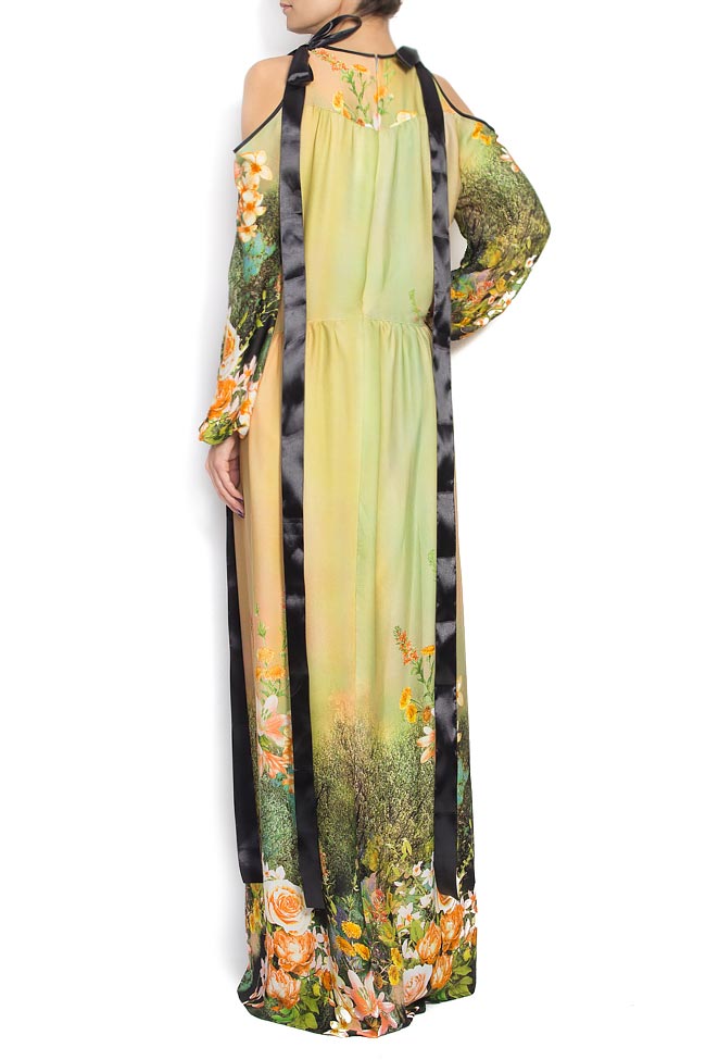 Floral-print silk maxi dress Cristina Staicu image 2