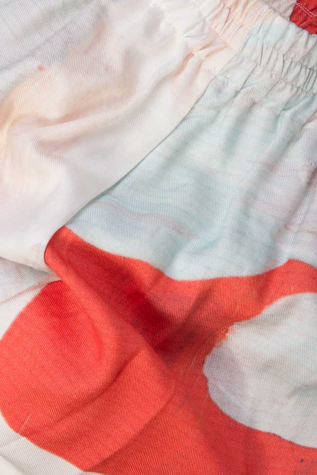 Pantaloni tip culottes din jerse cu imprimeu digital IVY Ioana Ciolacu imagine 3