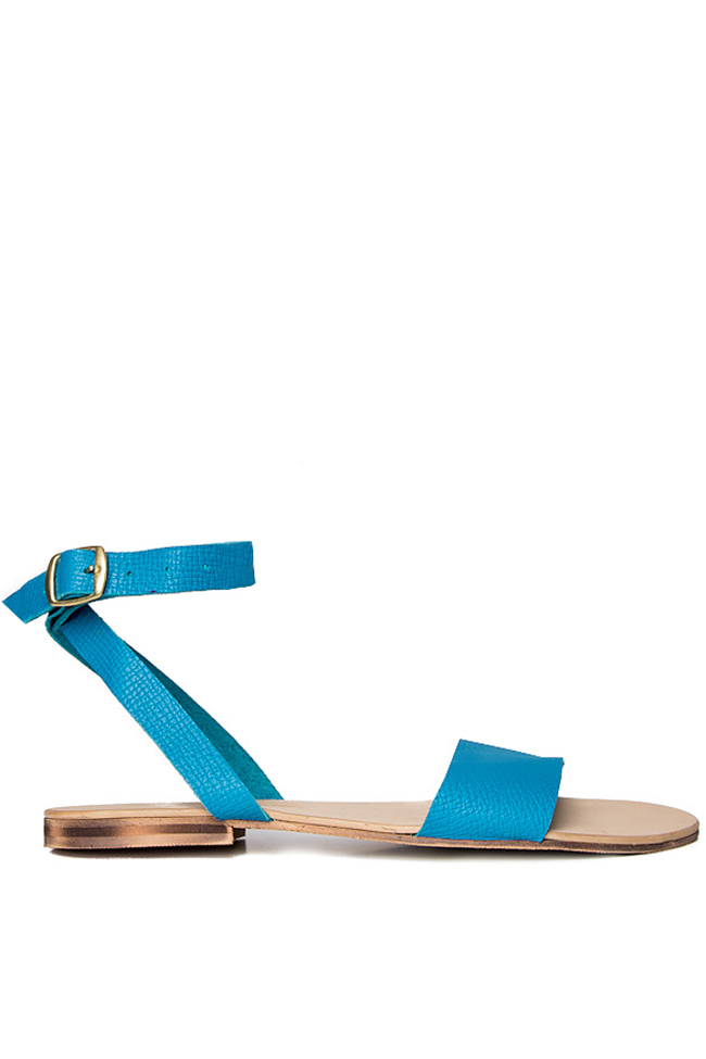 Sandales en cuir bleu Mihaela Gheorghe image 0