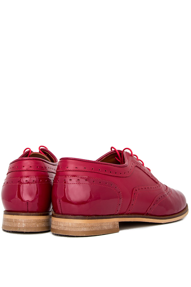 Pantofi tip Oxford din doua tipuri de piele Cristina Maxim imagine 2