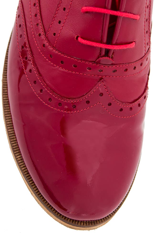Pantofi tip Oxford din doua tipuri de piele Cristina Maxim imagine 3