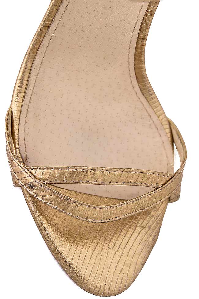 Metallic leather sandals Hannami image 3