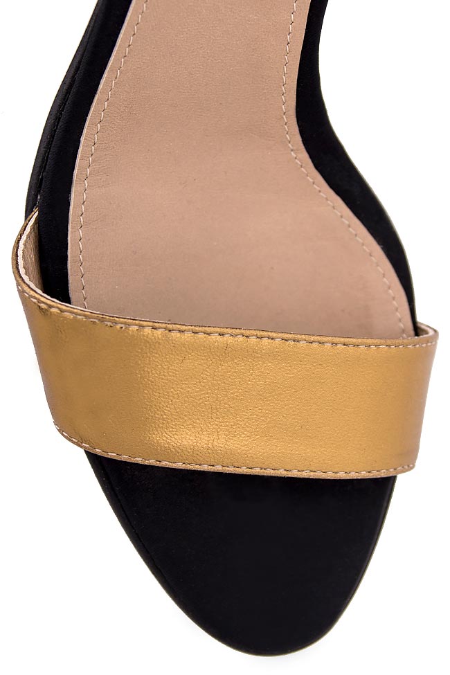 'Cosy Tea' leather and taffeta sandals Hannami image 3