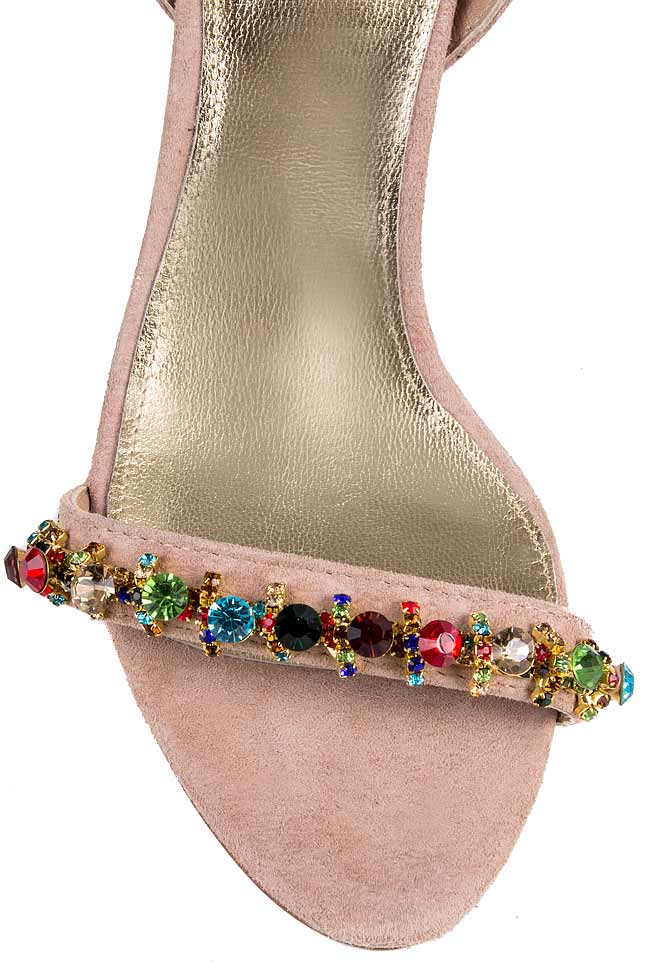 Crystal-embellished suede sandals Hannami image 3