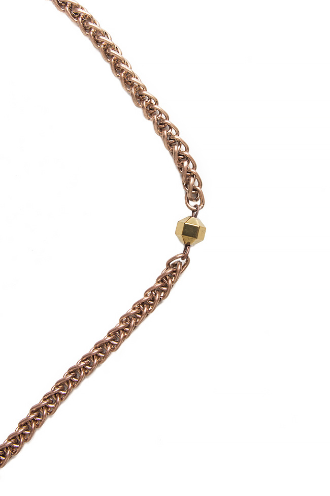 Embellished silk tasseled necklace Bon Bijou image 2