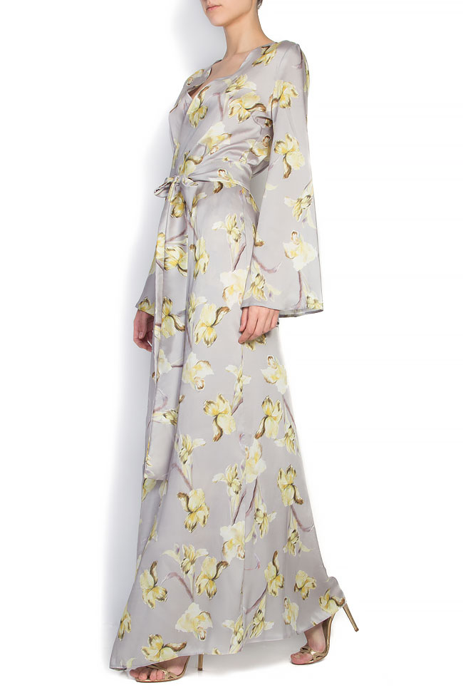 Kimono en soie à imprimé fleuri Cloche image 1