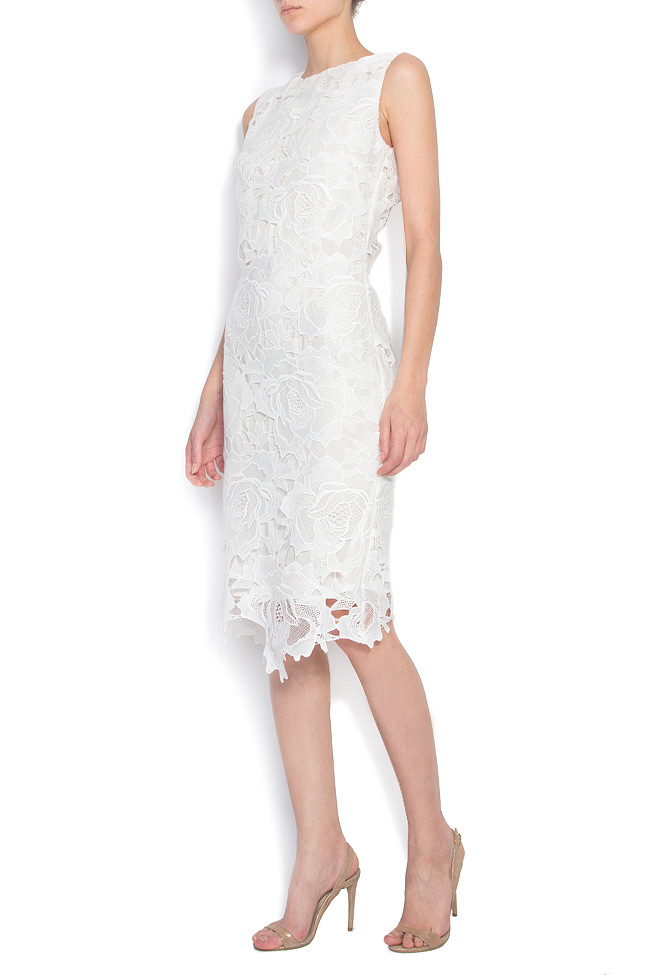 Lace and cotton midi dress Lure image 1