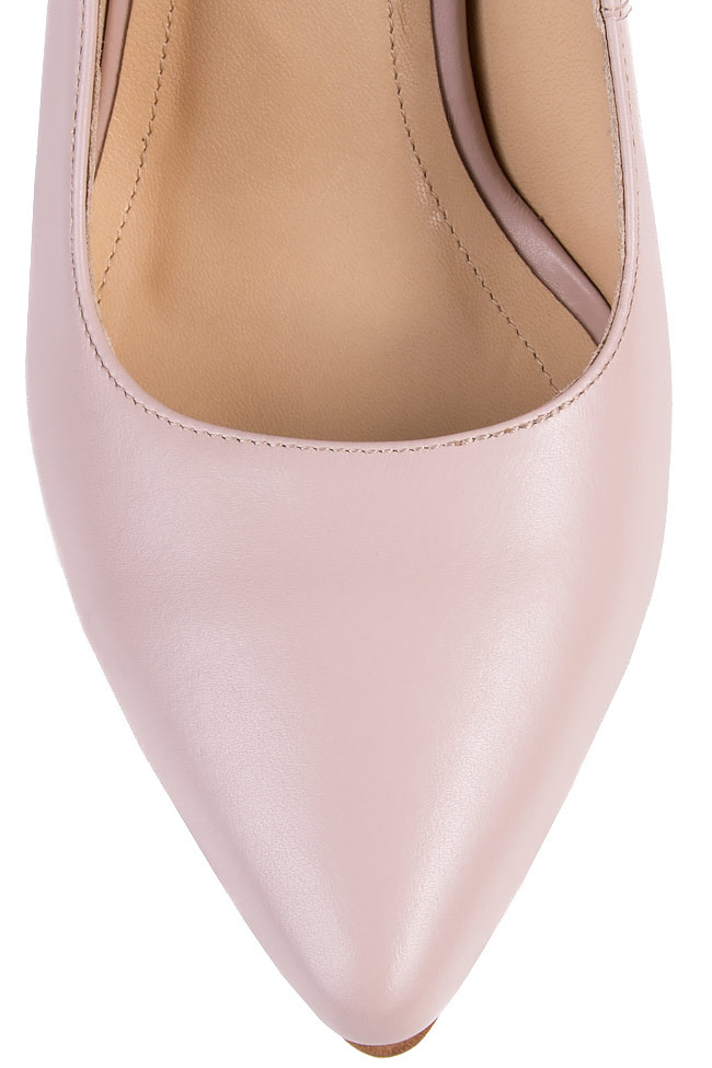 Pantofi tip stiletto din piele naturala Cristina Maxim imagine 3
