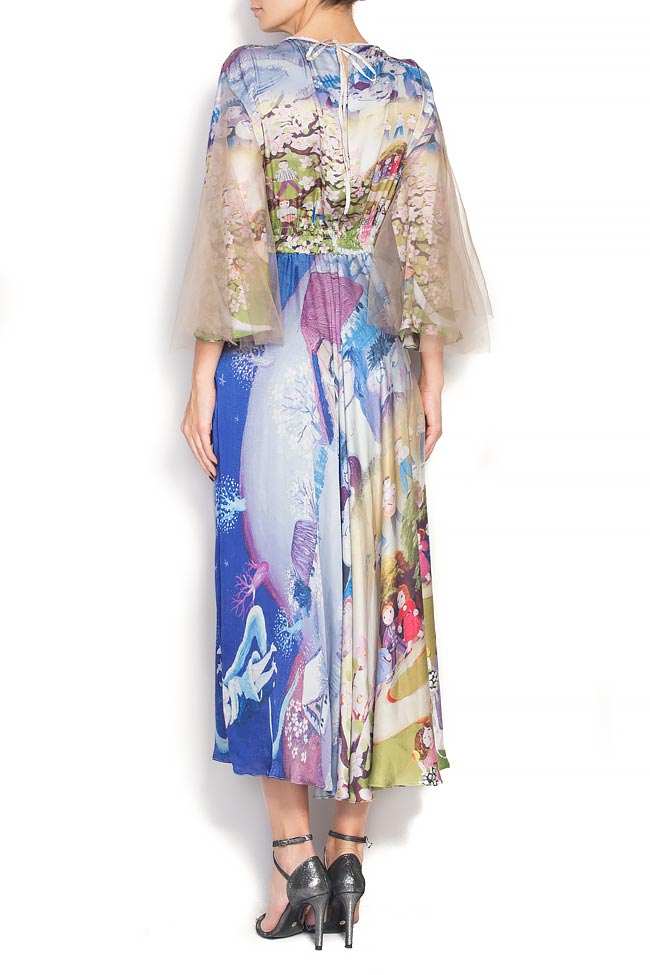 JENI silk dress digitally printed Dorin Negrau image 2