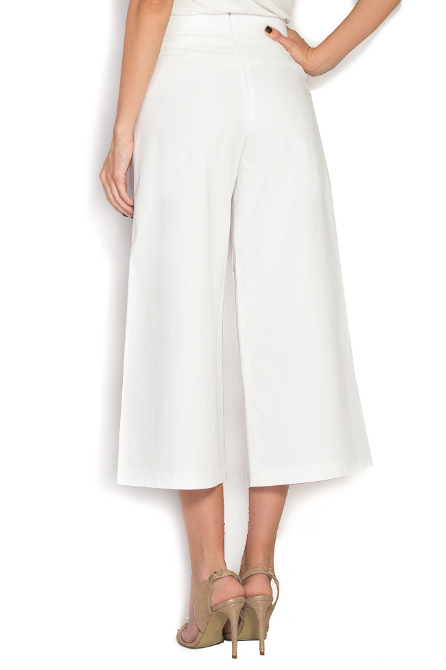 Cotton-blend high-waisted culottes Carmina Cimpoeru image 2