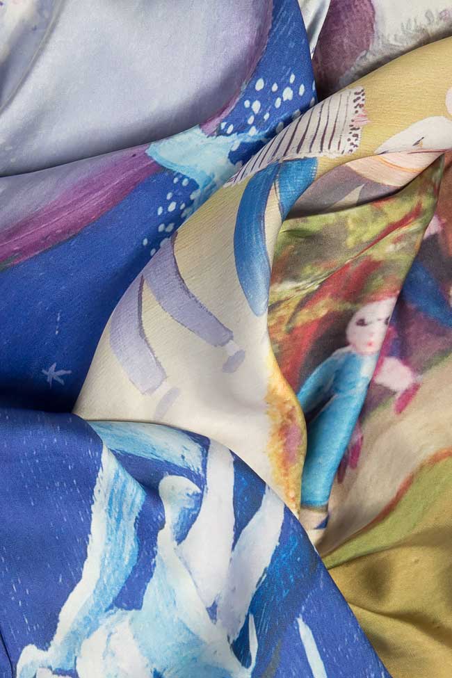 Cosanzeana silk digitally printed skirt Dorin Negrau image 3