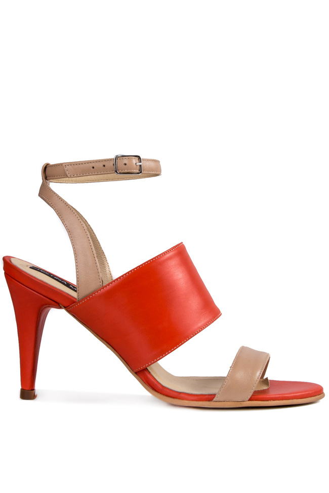 Sandale bicolore din piele naturala Frêne Cristina Maxim imagine 0
