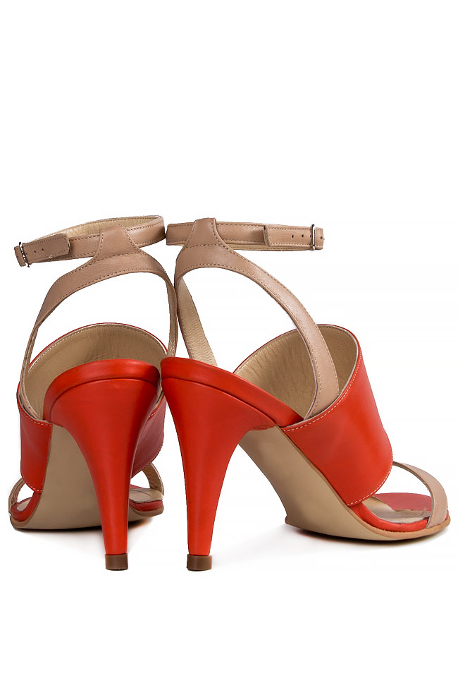 Sandale bicolore din piele naturala Frêne Cristina Maxim imagine 2