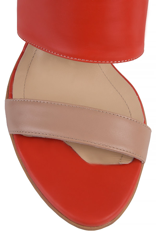 Sandale bicolore din piele naturala Frêne Cristina Maxim imagine 3