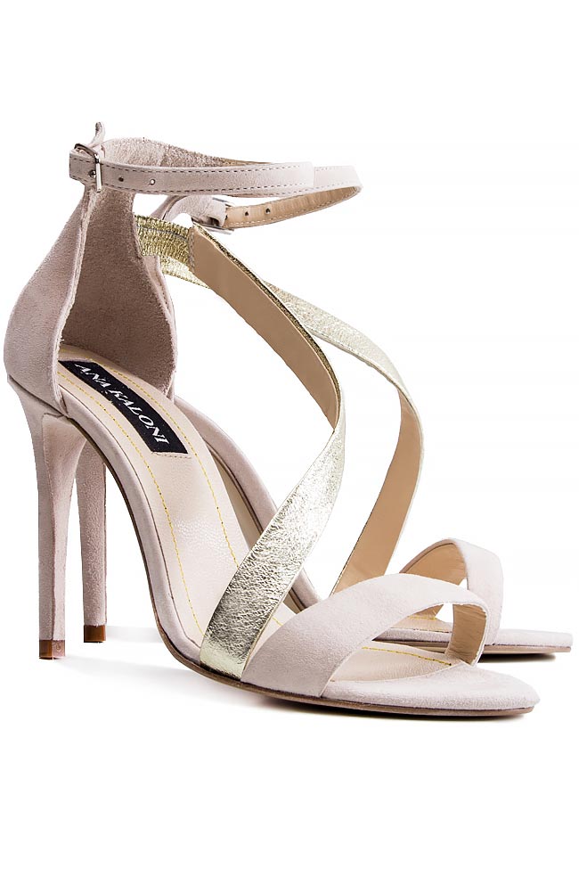 Suede and metallic leather sandals Ana Kaloni image 1