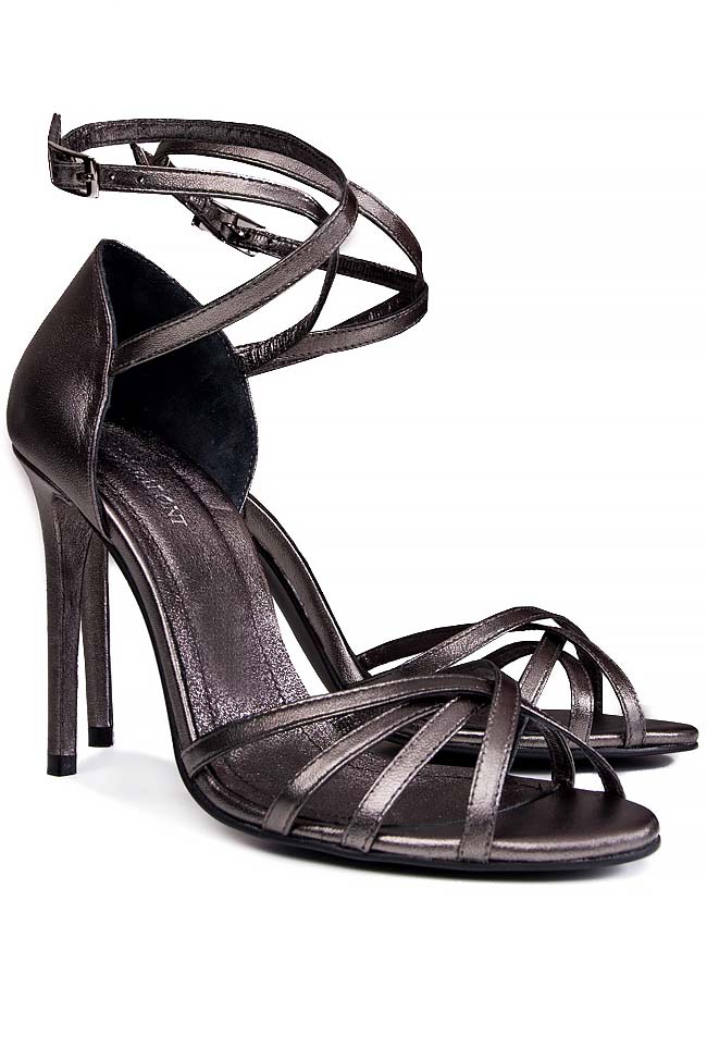 Metallic leather sandals Ana Kaloni image 1