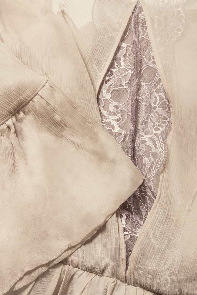 Robe en soie avec insertions de dentelle LINA Dorin Negrau image 3
