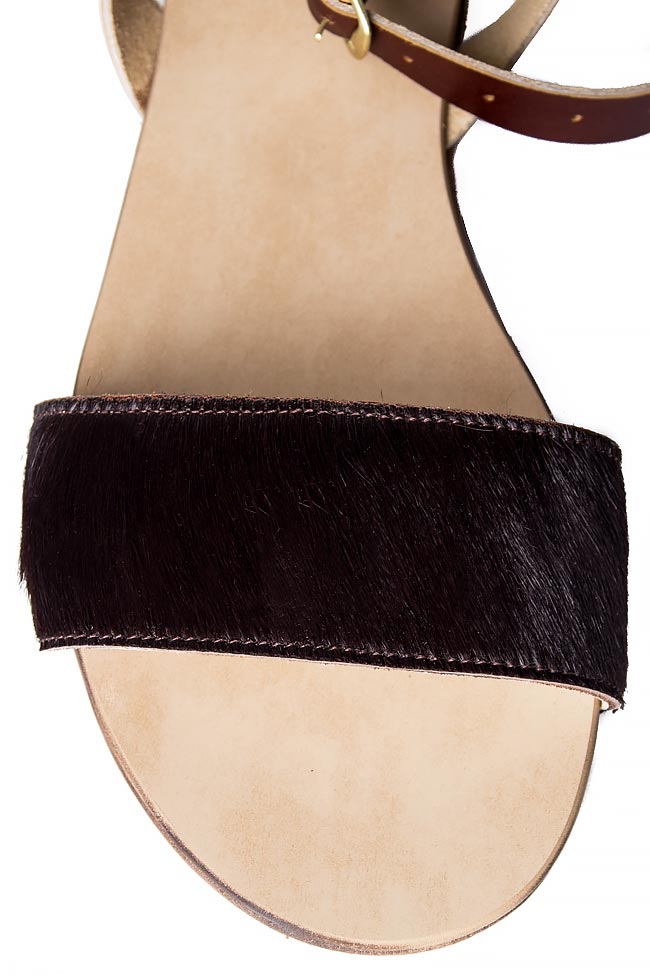 Calf hair leather sandals Mihaela Gheorghe image 3