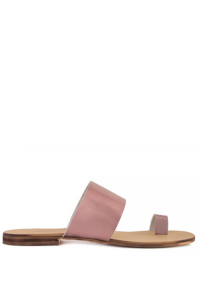 Mirrored-leather slip-on sandals Mihaela Gheorghe image 0
