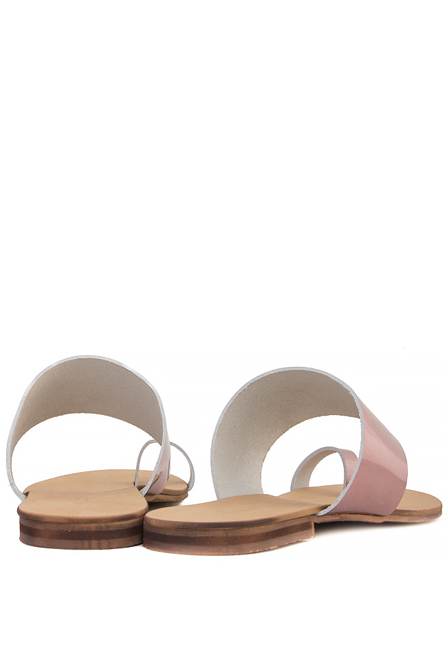 Mirrored-leather slip-on sandals Mihaela Gheorghe image 2