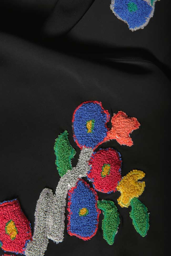 Cotton dress with traditional applications Izabela Mandoiu image 3