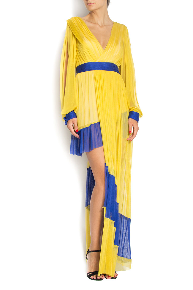 Asymmetric printed silk dress Elena Perseil image 0