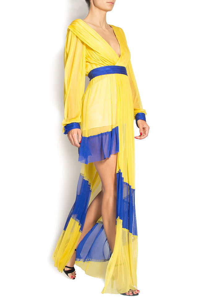 Asymmetric printed silk dress Elena Perseil image 1